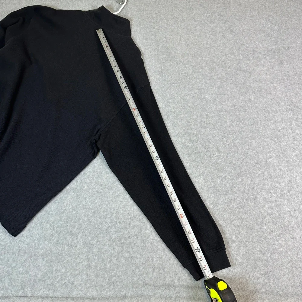 IZOD Mens XXL Black 1/4 Zip Pullover Ribbed Cotton Mock Neck Sweater 2XL NWT New